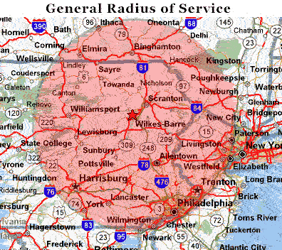 General Radius of Service